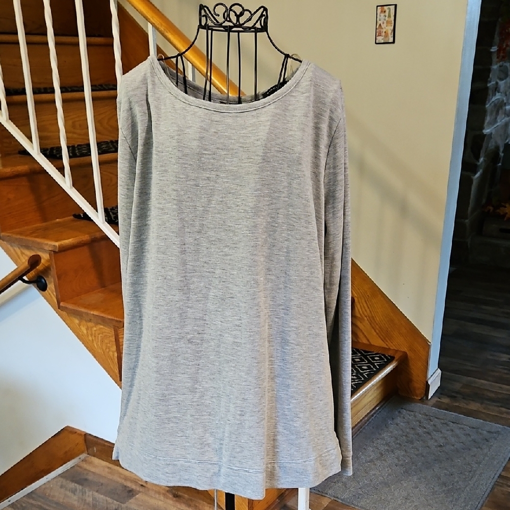 👚STACCATO Gray Lace Up Long Sleeve Top